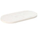 Bordplate hvit 60x30x2,5 cm heltre furu oval