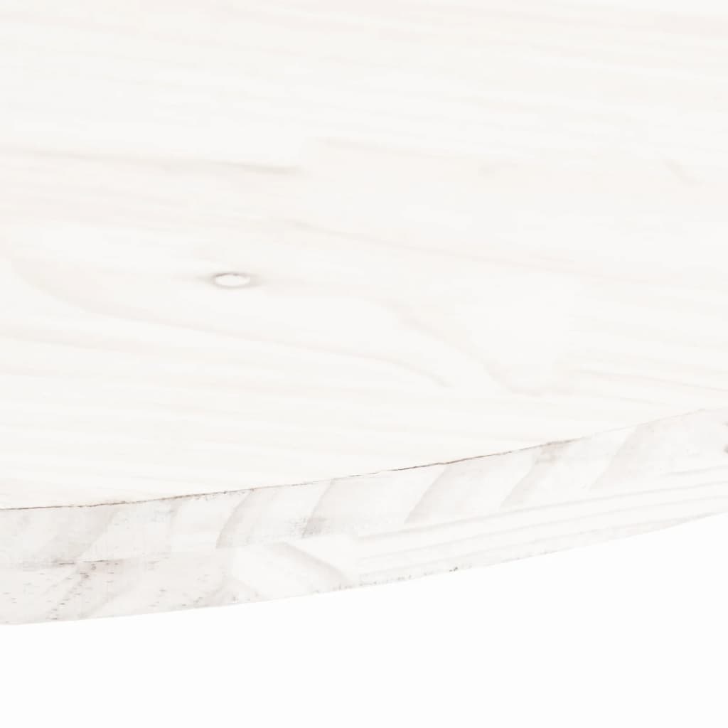 Bordplate hvit 60x30x2,5 cm heltre furu oval