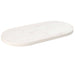 Bordplate hvit 70x35x2,5 cm heltre furu oval