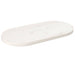 Bordplate hvit 80x40x2,5 cm heltre furu oval