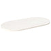 Bordplate hvit 90x45x2,5 cm heltre furu oval