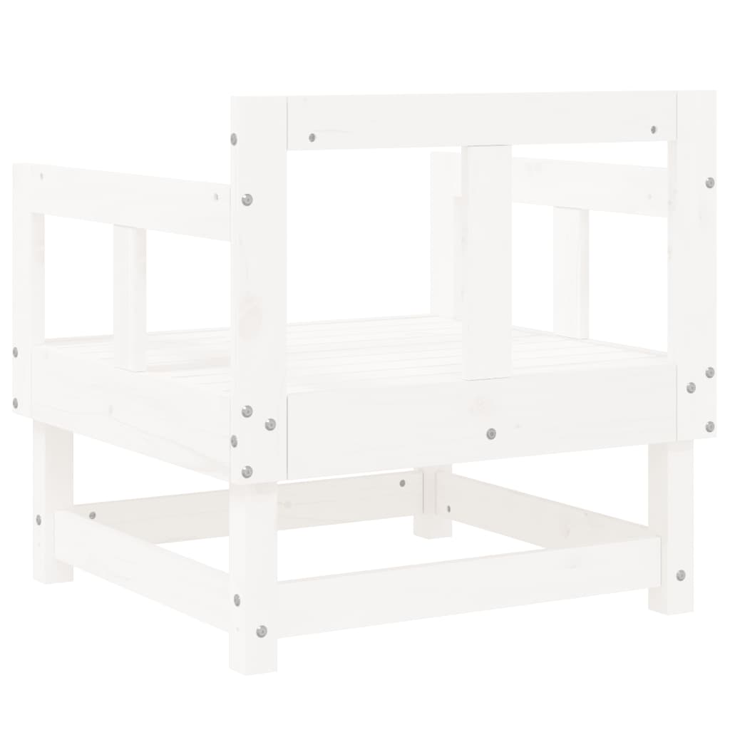 Hagestoler 2 stk hvit heltre furu