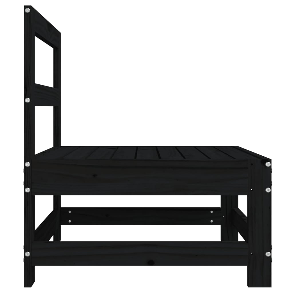 Hagemidtsofa svart heltre furu