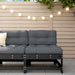 Hagemidtsofa svart heltre furu