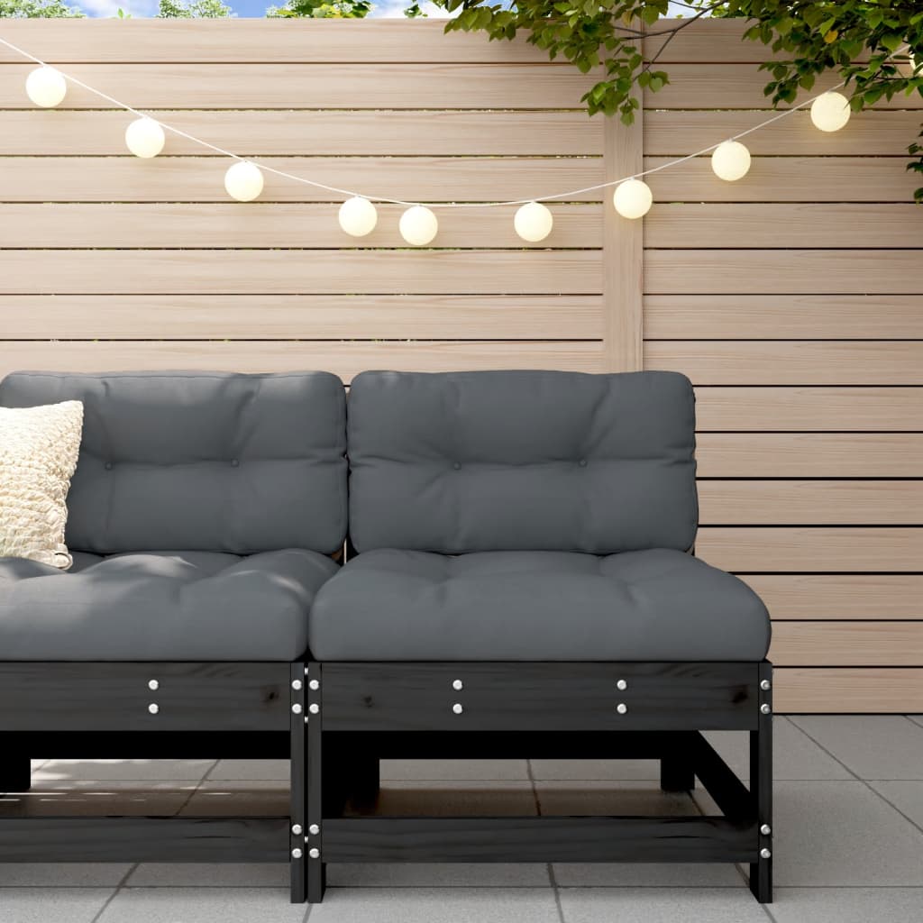 Hagemidtsofa svart heltre furu