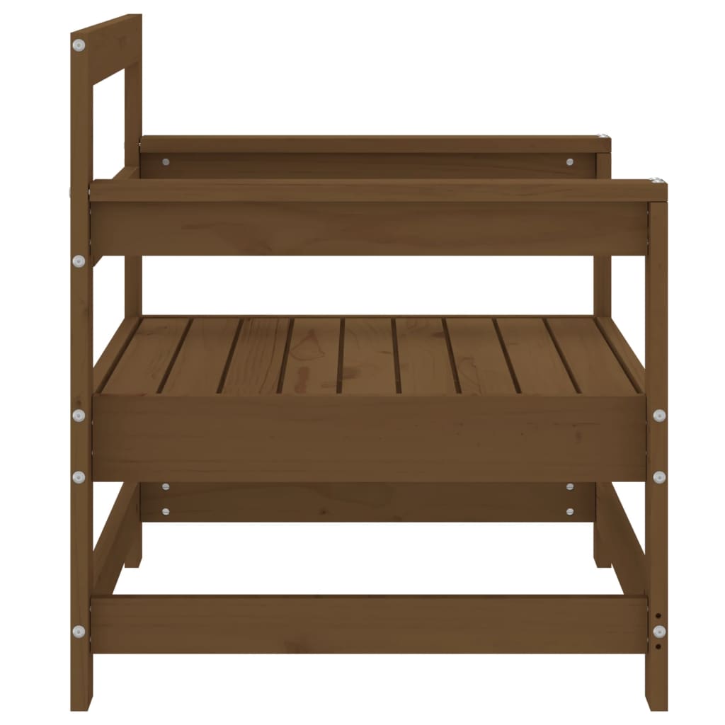 Hagestoler 2 stk honningbrun heltre furu