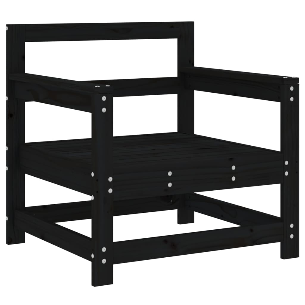 Hagestoler 2 stk svart heltre furu
