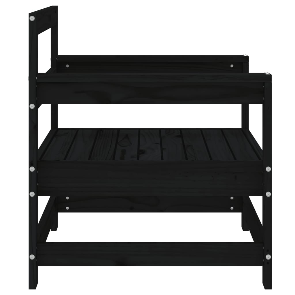 Hagestoler 2 stk svart heltre furu