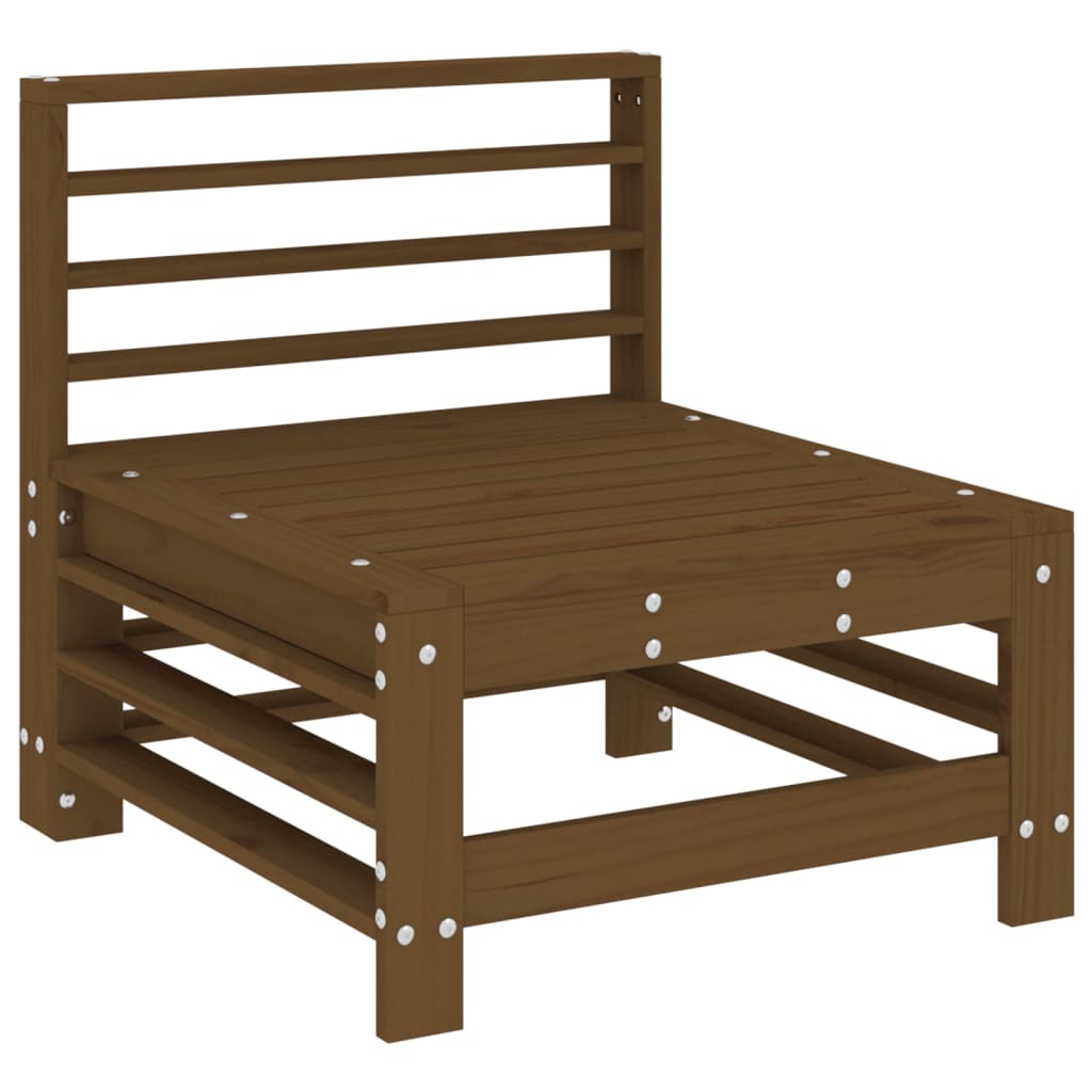 Hagemidtsofa honningbrun heltre furu