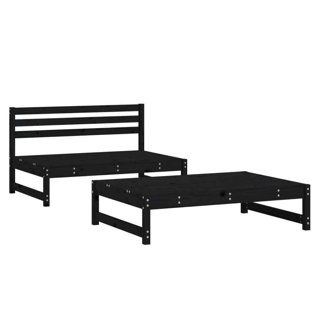 Hagesofagruppe svart 2 deler svart heltre furu
