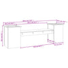 Plantebenk svart 184,5x39,5x56,5 cm heltre furu