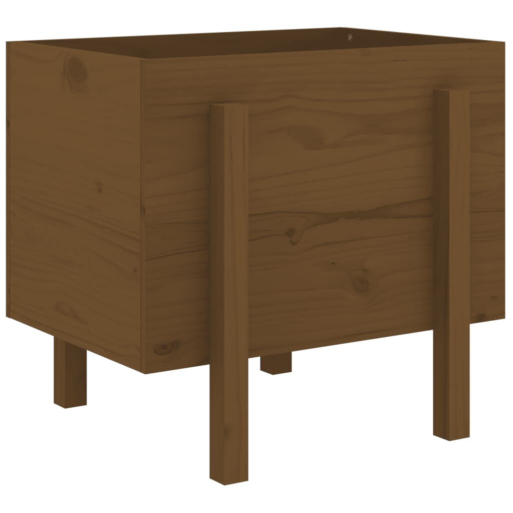 Plantekasse honningbrun 62x50x57 cm heltre furu