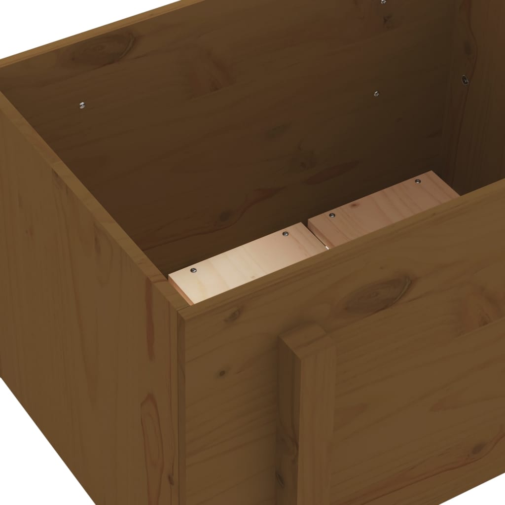 Plantekasse honningbrun 62x50x57 cm heltre furu