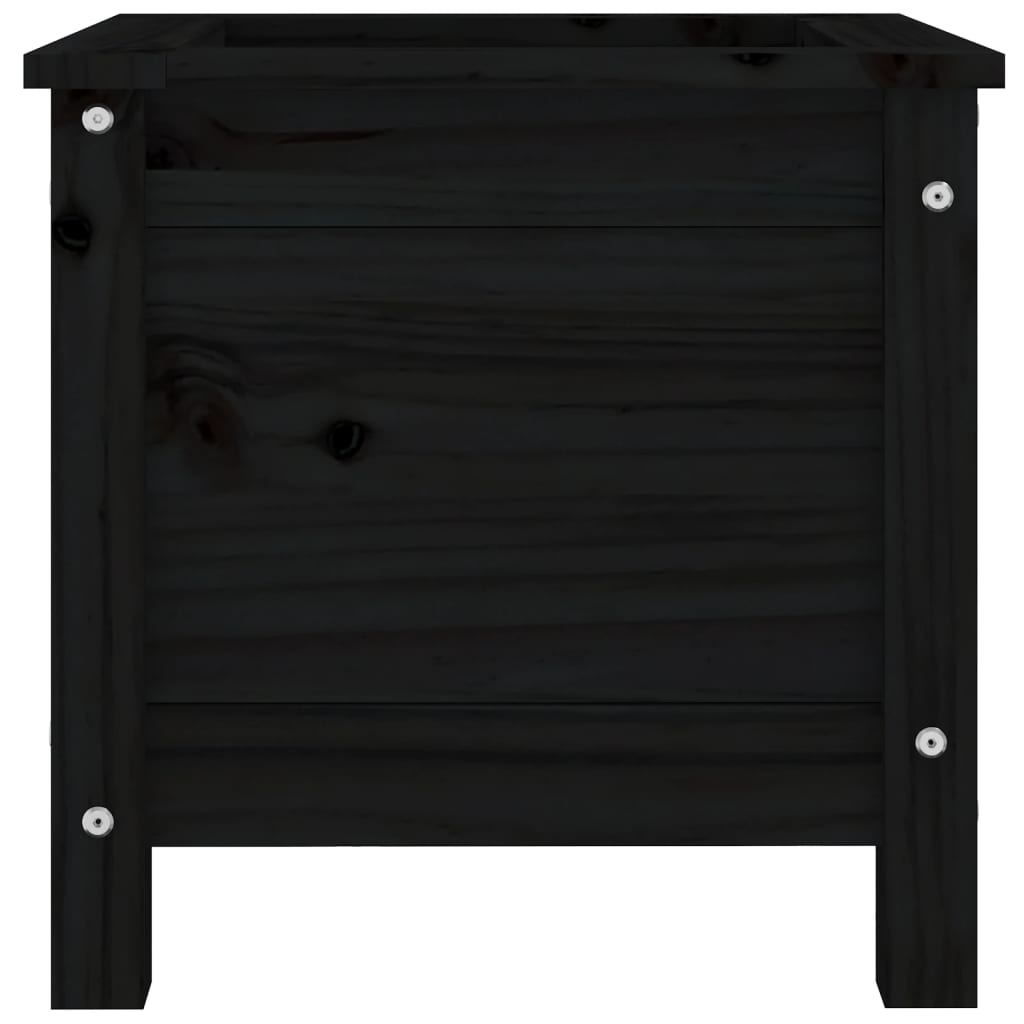 Hageplantekasse svart 40x40x39 cm heltre furu vidaXL