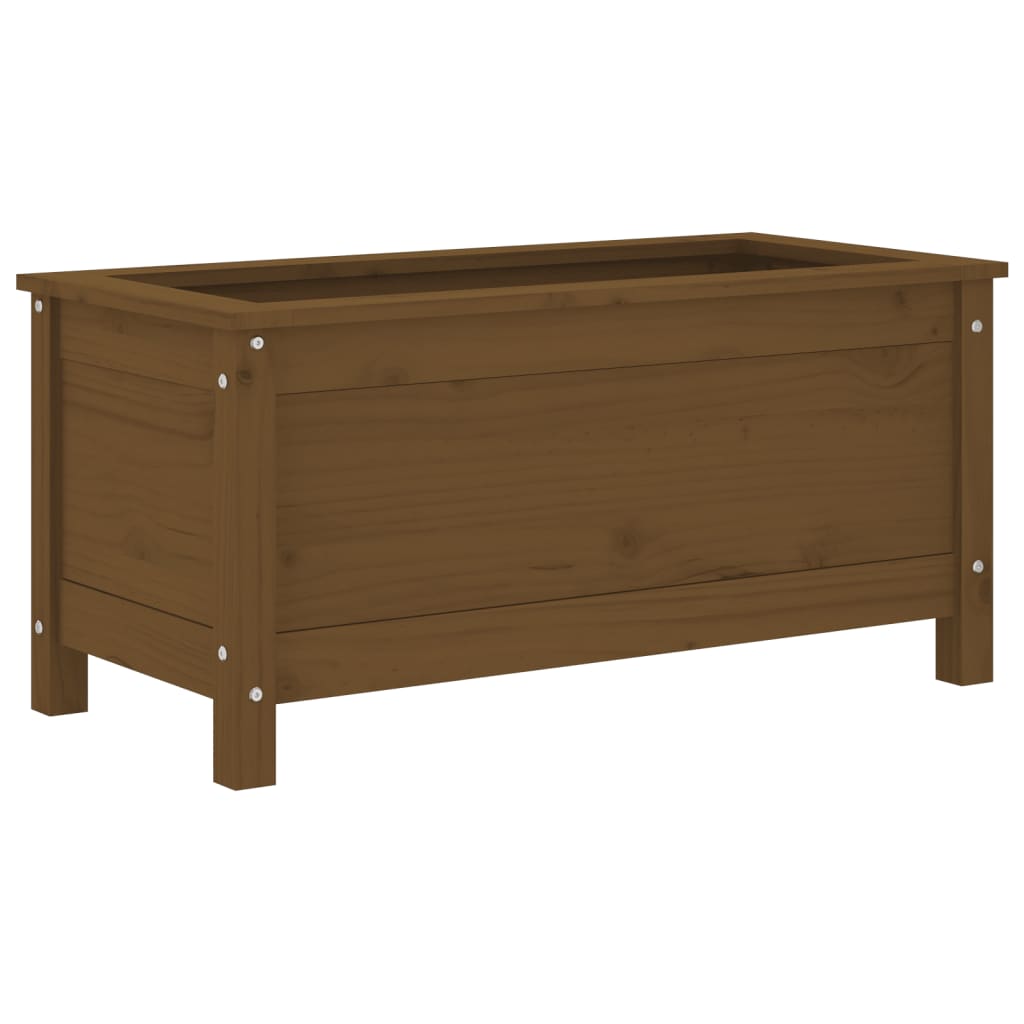 Plantekasse honningbrun 82,5x40x39 cm heltre furu