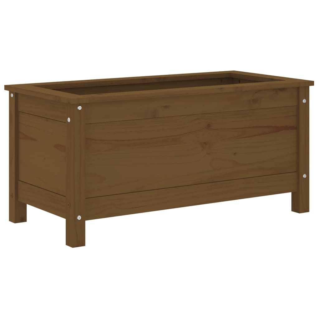 Plantekasse honningbrun 82,5x40x39 cm heltre furu