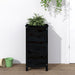 Hageplantekasse svart 40x40x78 cm heltre furu