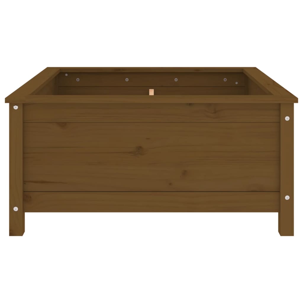 Plantekasse honningbrun 82,5x82,5x39 cm heltre furu