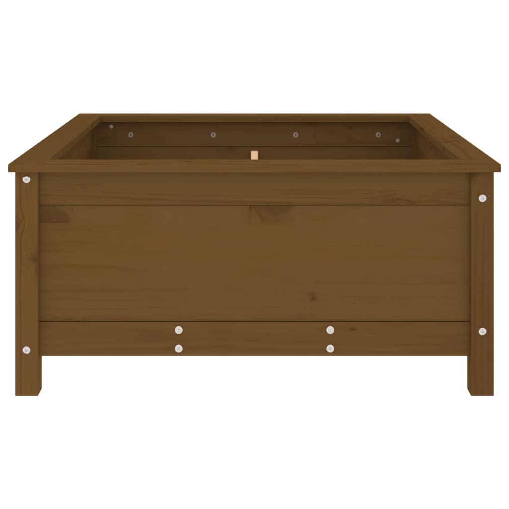 Plantekasse honningbrun 82,5x82,5x39 cm heltre furu