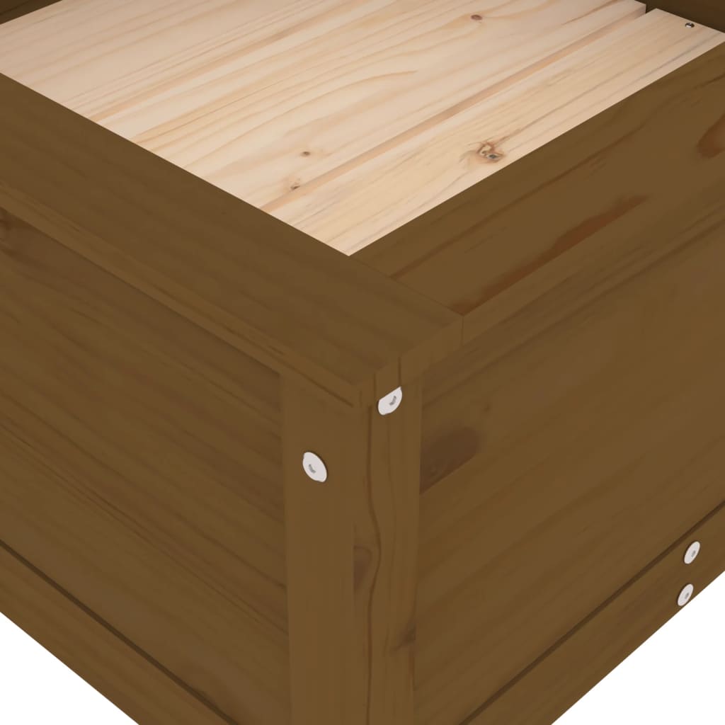 Plantekasse honningbrun 82,5x82,5x39 cm heltre furu