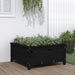 Hageplantekasse svart 82,5x82,5x39 cm heltre furu