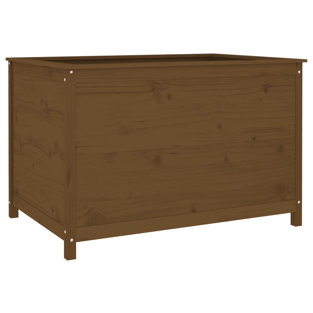 Høybed for hage honningbrun 119,5x82,5x78 cm heltre furu