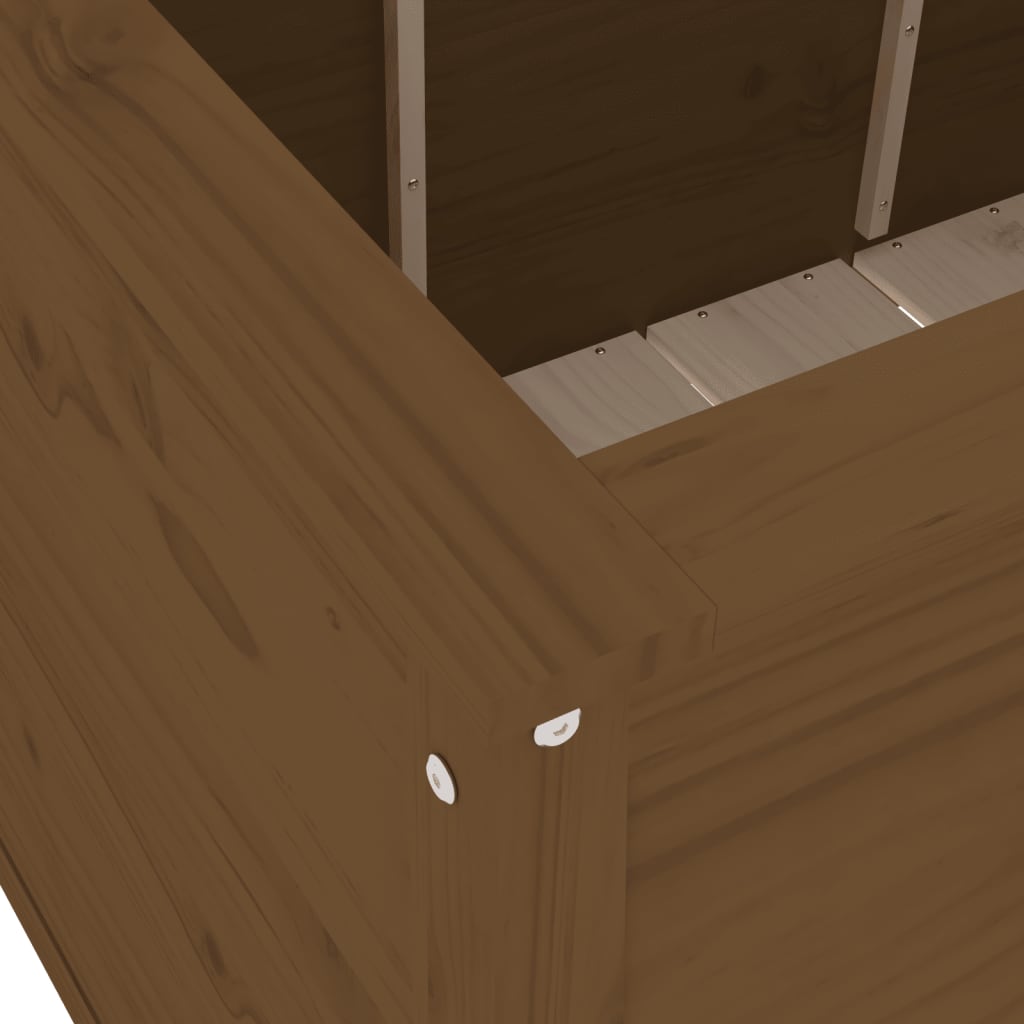 Høybed for hage honningbrun 119,5x82,5x78 cm heltre furu