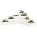 Hageplantekasse 4 etasjer 80,5x79x36 cm hvit heltre furu