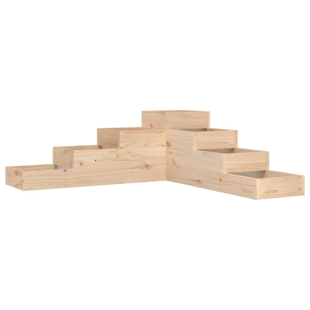 Hagepotte 4-etasjers 106x104,5x36 cm heltre furu