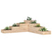 Hagepotte 4-etasjers 106x104,5x36 cm heltre furu