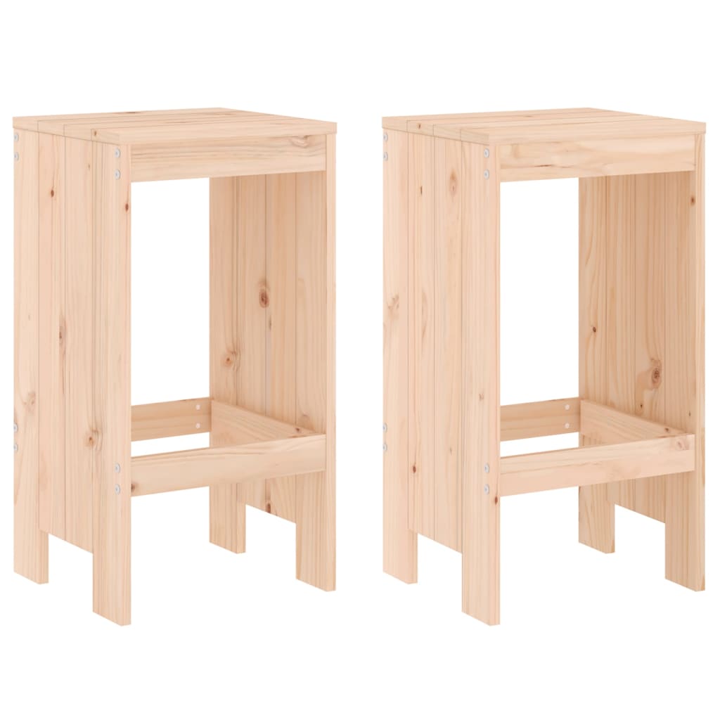 Barkrakker 2 stk 40x36x75 cm heltre furu vidaXL
