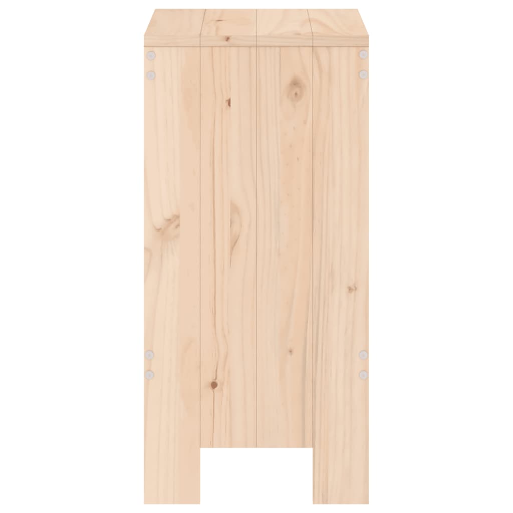 Barkrakker 2 stk 40x36x75 cm heltre furu vidaXL