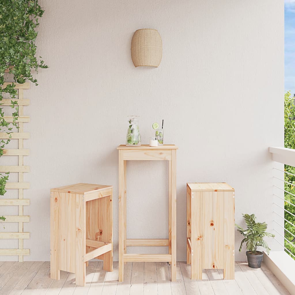 Barkrakker 2 stk 40x36x75 cm heltre furu vidaXL