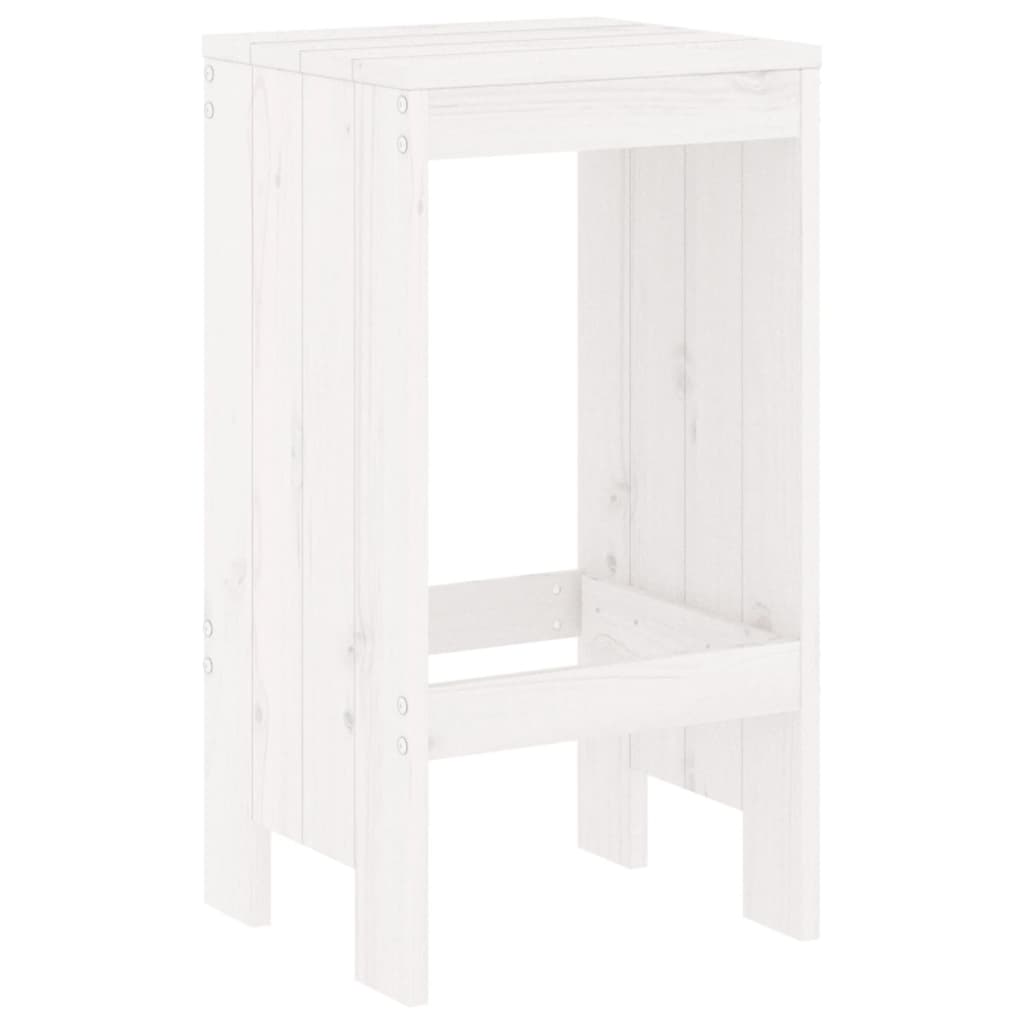 Barkrakker 2 stk hvit 40x36x75 cm heltre furu