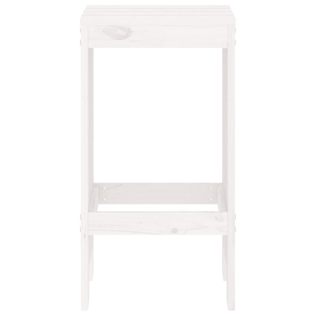 Barkrakker 2 stk hvit 40x36x75 cm heltre furu
