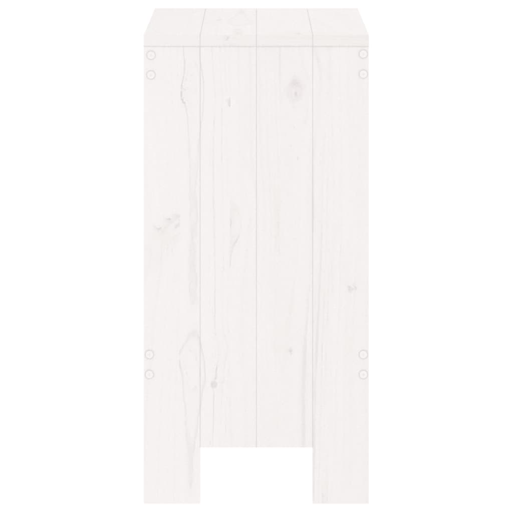 Barkrakker 2 stk hvit 40x36x75 cm heltre furu