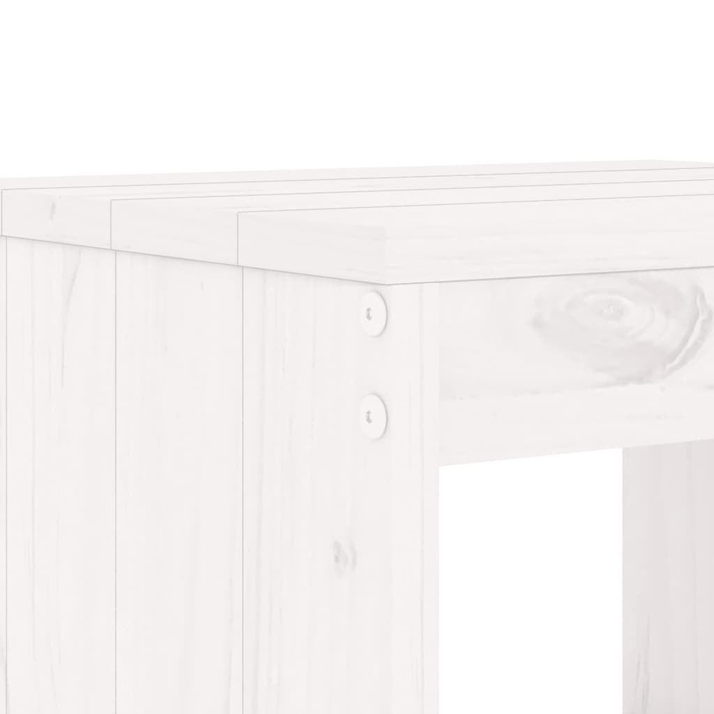 Barkrakker 2 stk hvit 40x36x75 cm heltre furu