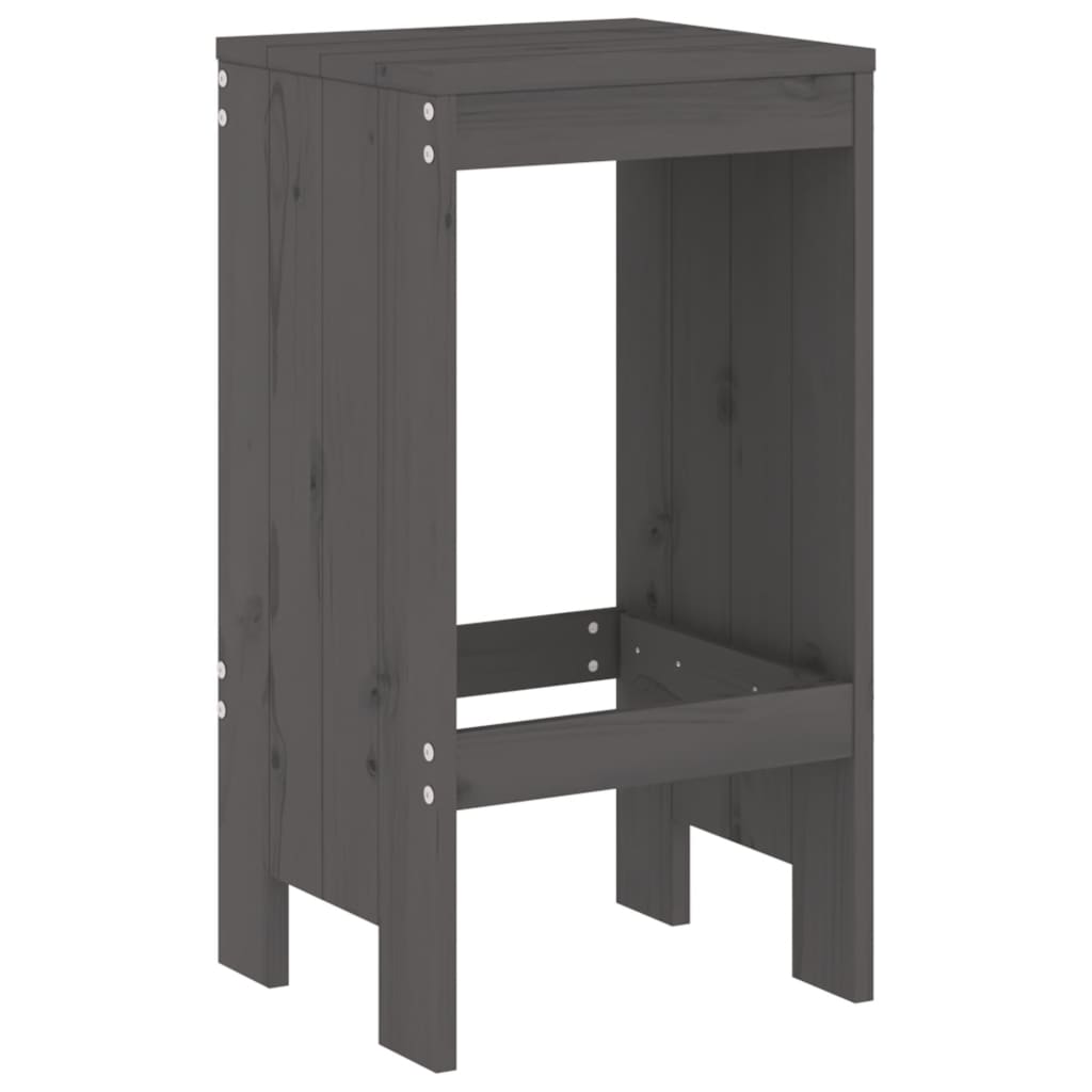 Barkrakker 2 stk grå 40x36x75 cm heltre furu
