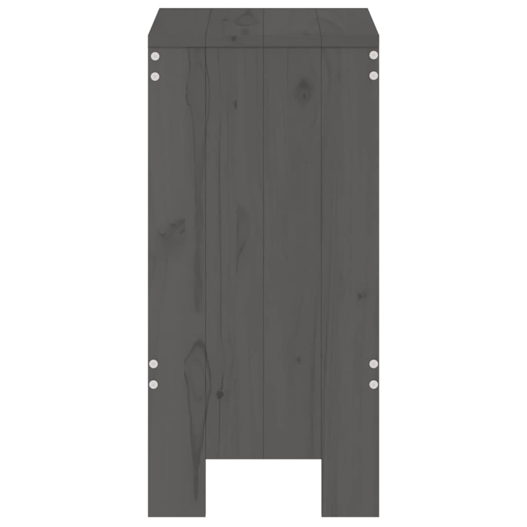 Barkrakker 2 stk grå 40x36x75 cm heltre furu