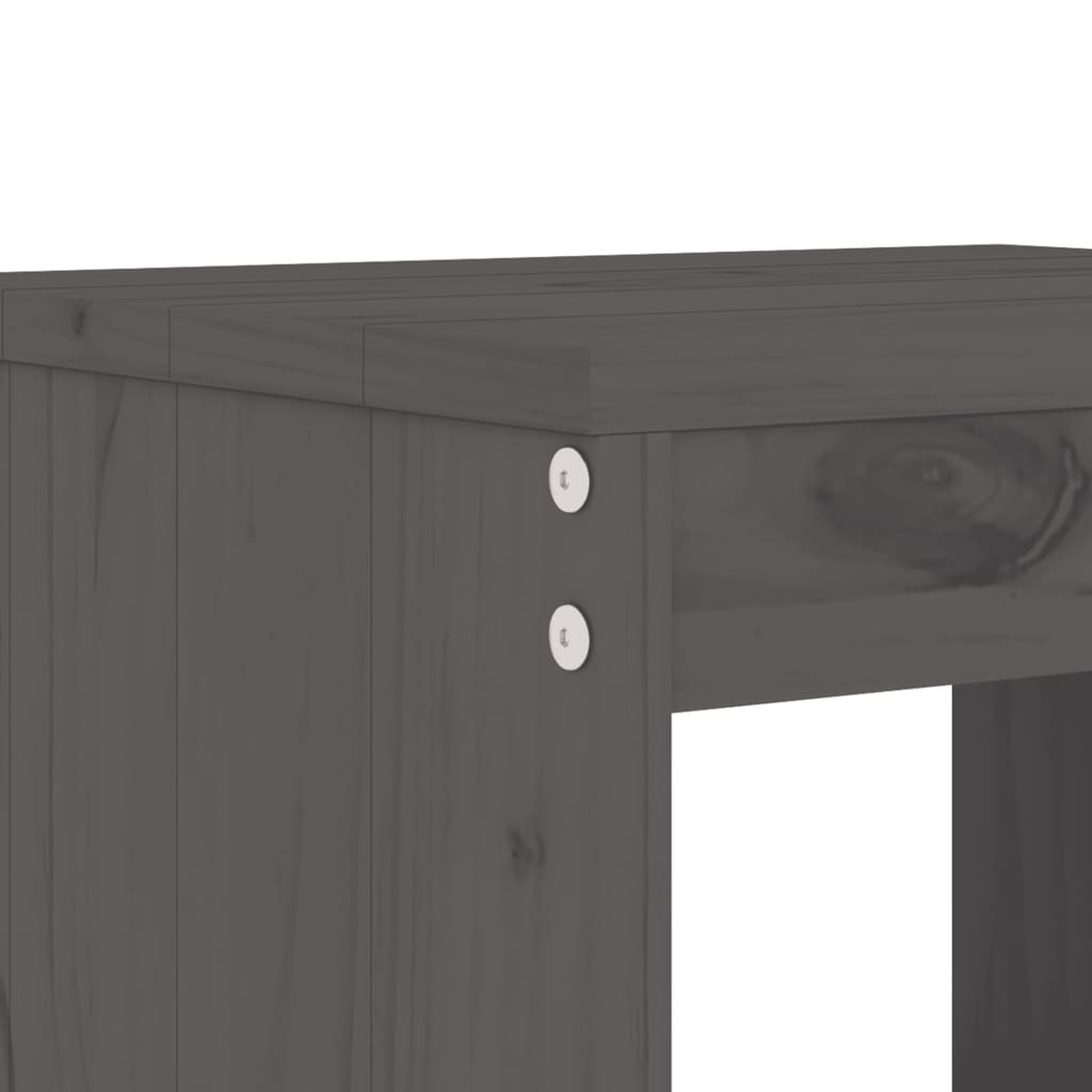 Barkrakker 2 stk grå 40x36x75 cm heltre furu