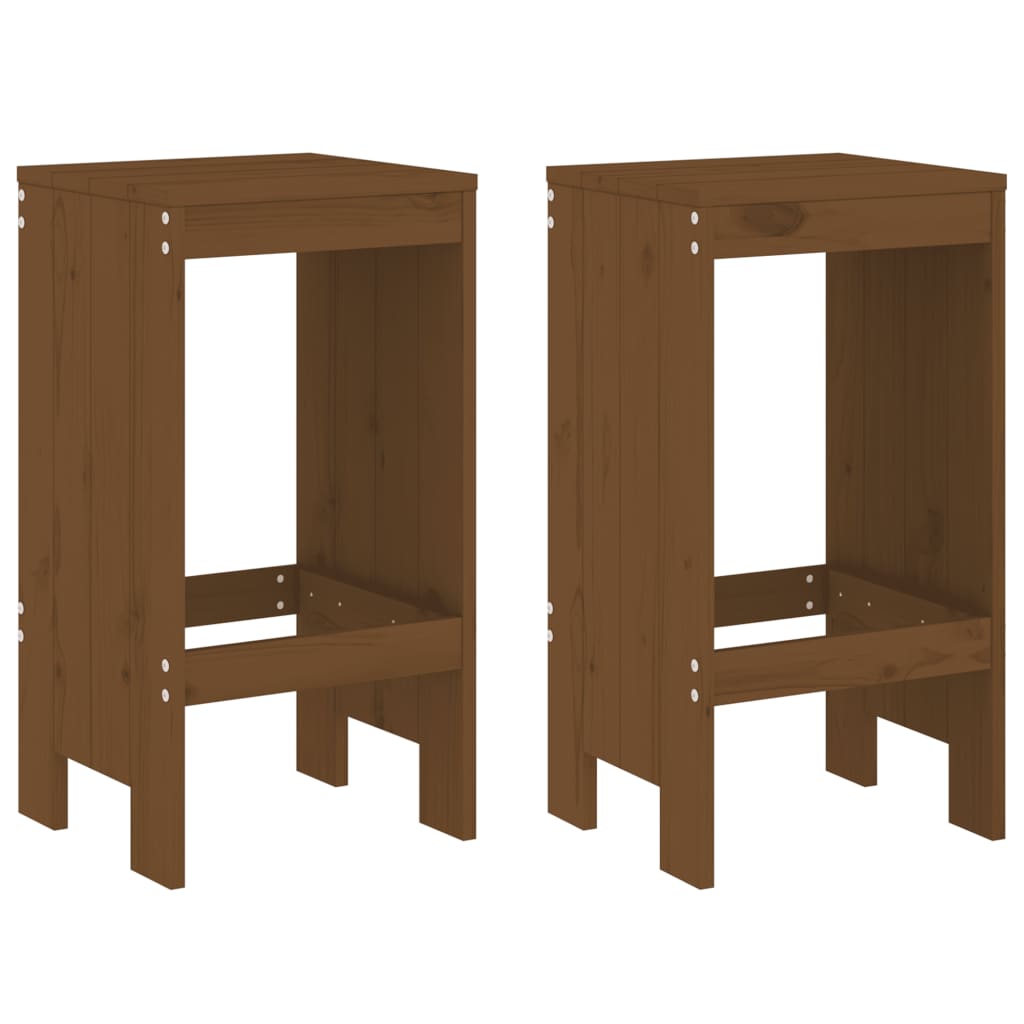 Barkrakker 2 stk honningbrun 40x36x75 cm heltre furu