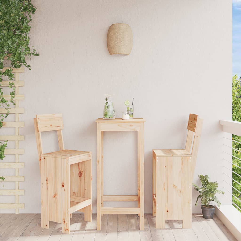 Barkrakker 2 stk 40x48,5x115,5 cm heltre furu