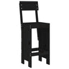 Barkrakker 2 stk svart 40x48,5x115,5 cm heltre furu