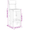 Barkrakker 2 stk 40x48,5x115,5 cm heltre douglasgran