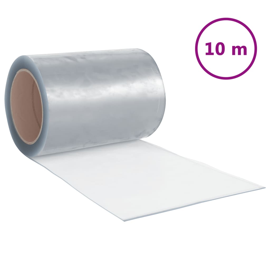 Dørgardin gjennomsiktig 300 mm x 2,6 mm 10 m PVC vidaXL
