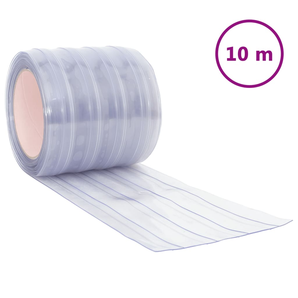 Dørgardin gjennomsiktig 200 mmx1,6 mm 10 m PVC vidaXL
