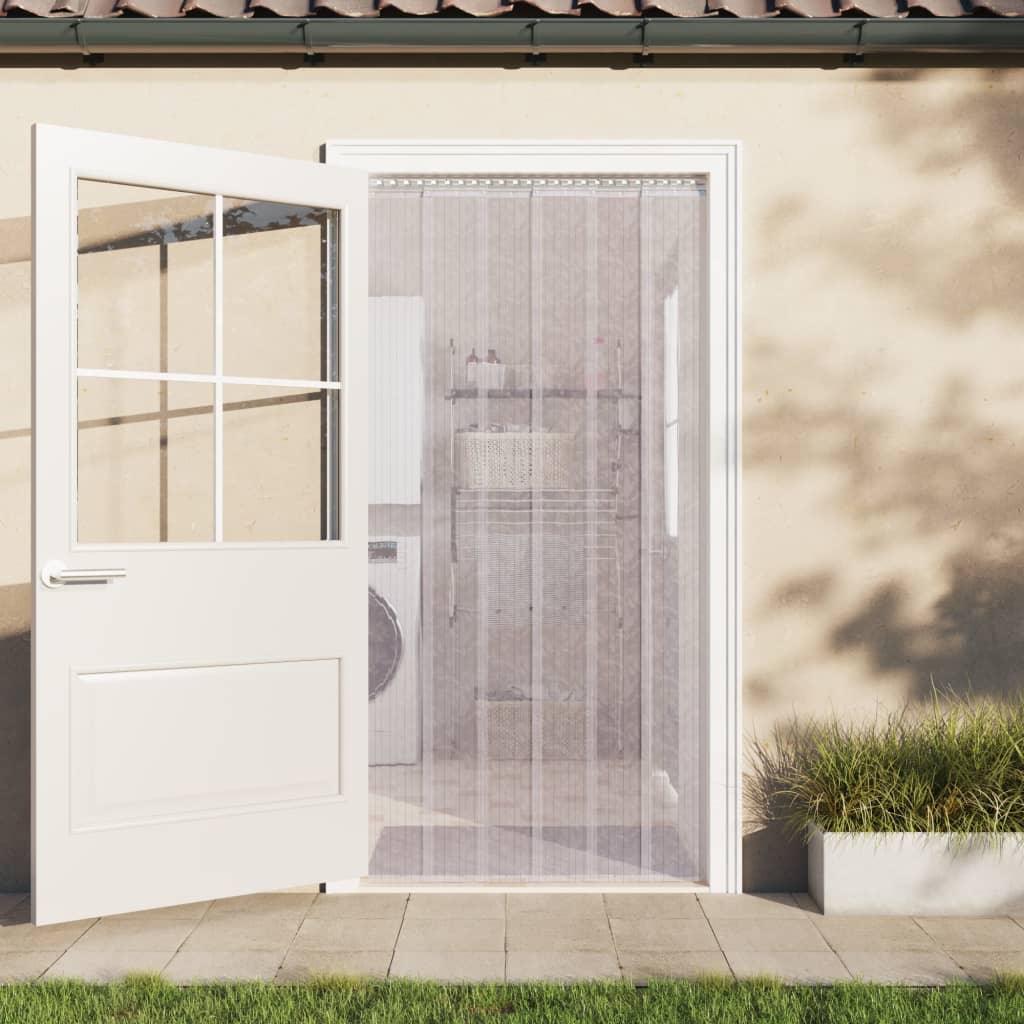 Dørgardin gjennomsiktig 200 mm x 1,6 mm 25 m PVC vidaXL