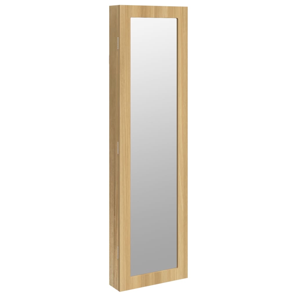 Vegghengt smykkeskap med speil 30x8,5x106 cm