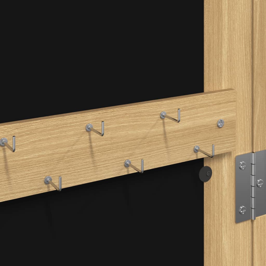 Vegghengt smykkeskap med speil 30x8,5x106 cm