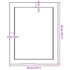 Vegghylle 40x50x(2-6) cm ubehandlet heltre eik